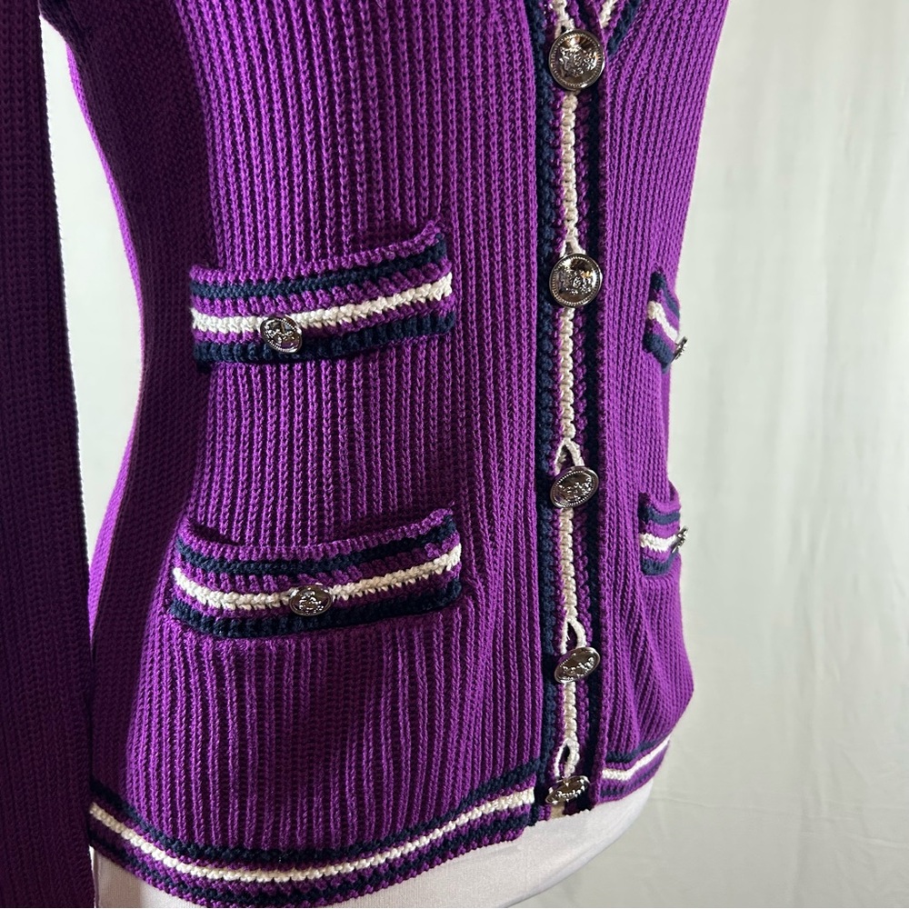 Talbots V-NECK CARDIGAN - TEXTURE
STRIPE - Picture 11 of 16